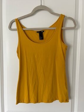 H&M Small Mustard Yellow Basic Tank Top